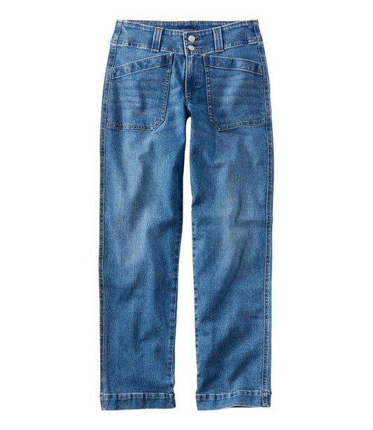 L.L.Bean | Women's 1912 Field Denim Pants, Mid-Rise Ankle Utility