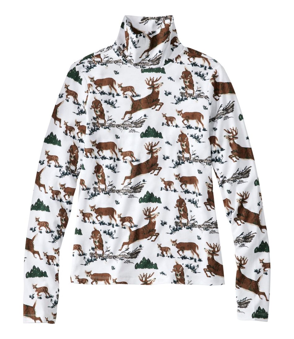 L.L.Bean | Women's Signature Lightweight Cotton Turtleneck, Novelty