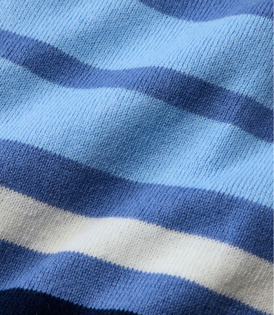 L.L.Bean | Women's Cotton/Cashmere Sweater, V-Neck Stripe