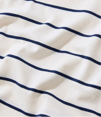L.L.Bean | Women's Soft Stretch Supima-Blend Tee, Crewneck Short-Sleeve Striped