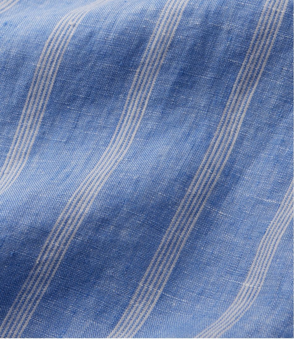 L.L.Bean | Women's Premium Washable Linen Shirt, Splitneck Stripe