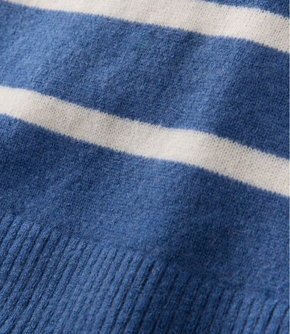 L.L.Bean | Women's Classic Cashmere Sweater, Crewneck Stripe