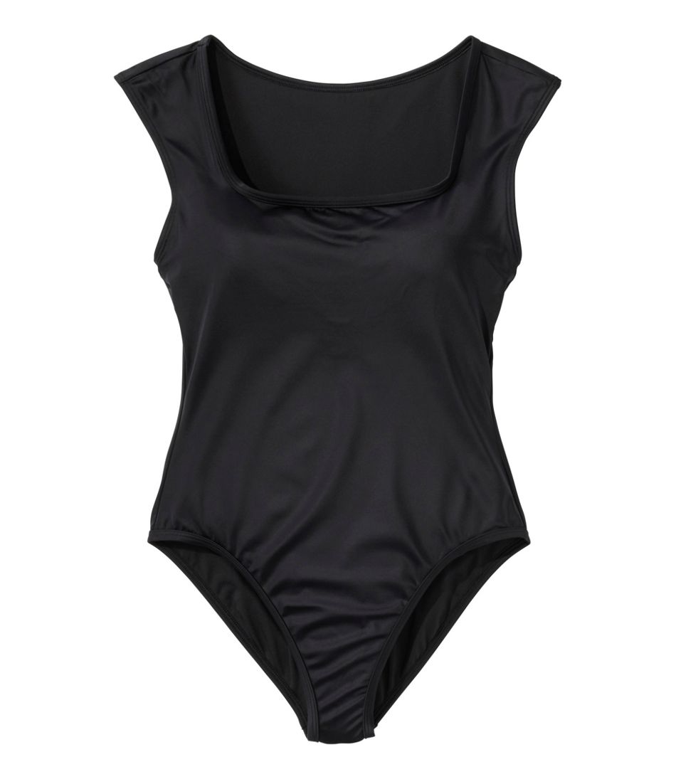 L.L.Bean | Women's Coastal Essentials Swimwear, Squareneck Tanksuit