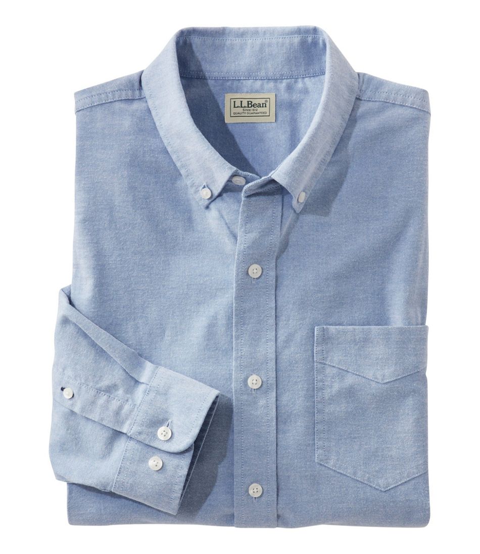 L.L.Bean | Men's Comfort Stretch® Oxford Shirt, Traditional Untucked Fit
