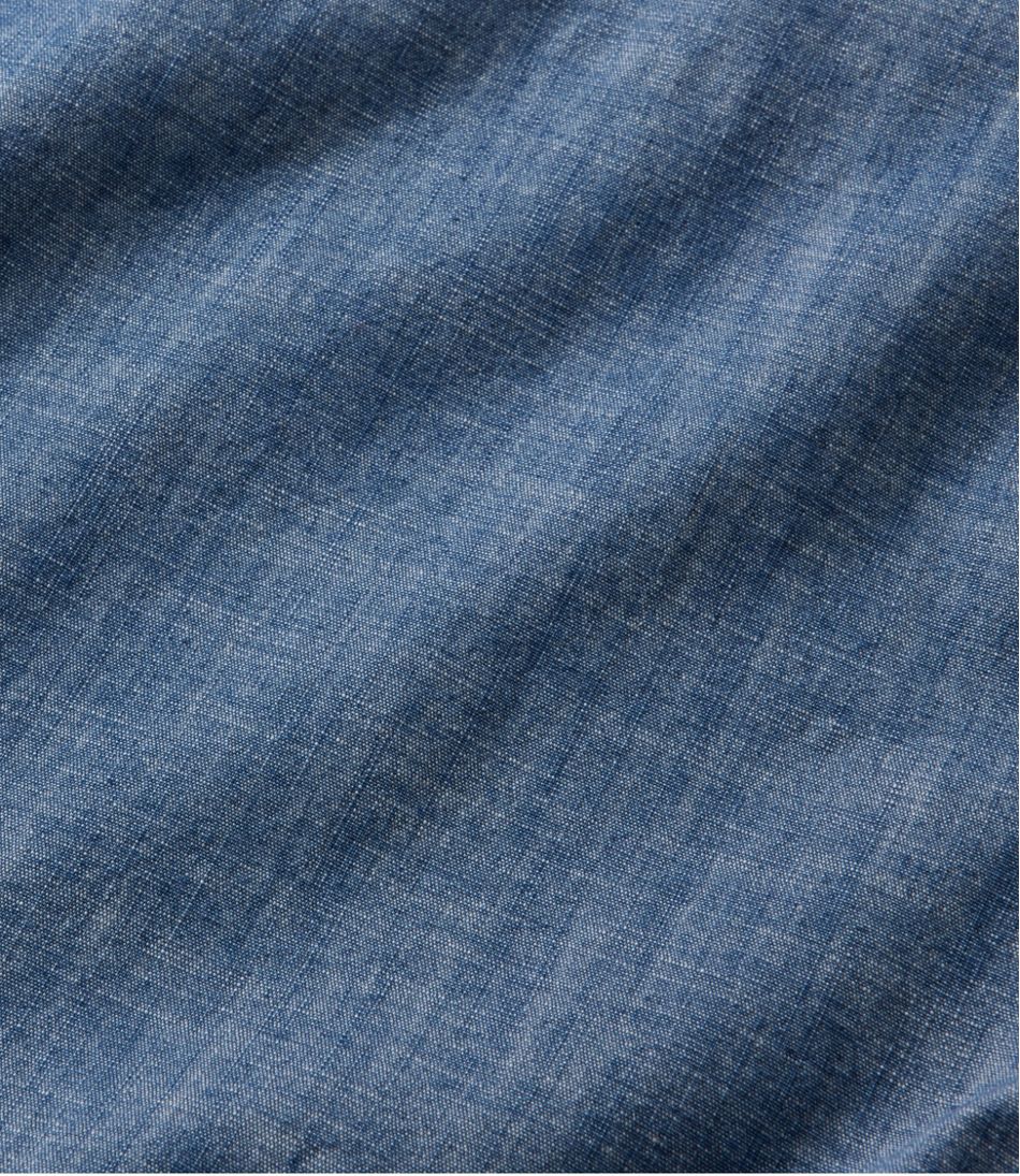 L.L.Bean | Men's Comfort Stretch® Chambray Shirt, Traditional Untucked Fit, Short-Sleeve