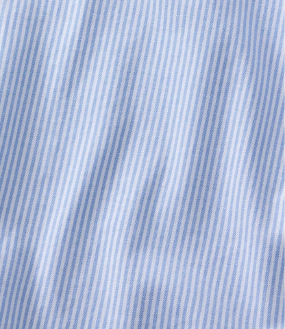 L.L.Bean | Men's Comfort Stretch Oxford Shirt, Slightly Fitted Untucked Fit, Stripe