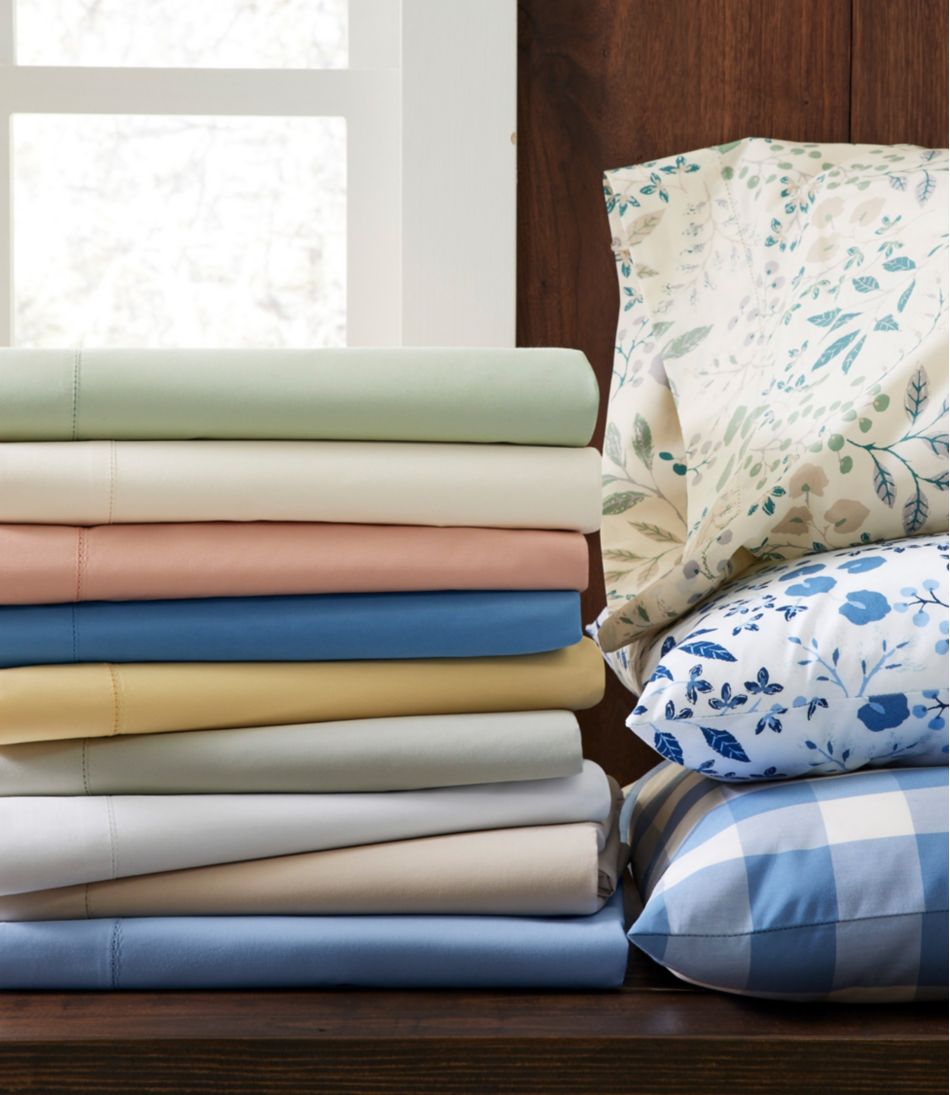 L.L.Bean | 280-Thread-Count Pima Cotton Percale Pillowcases, Set of Two