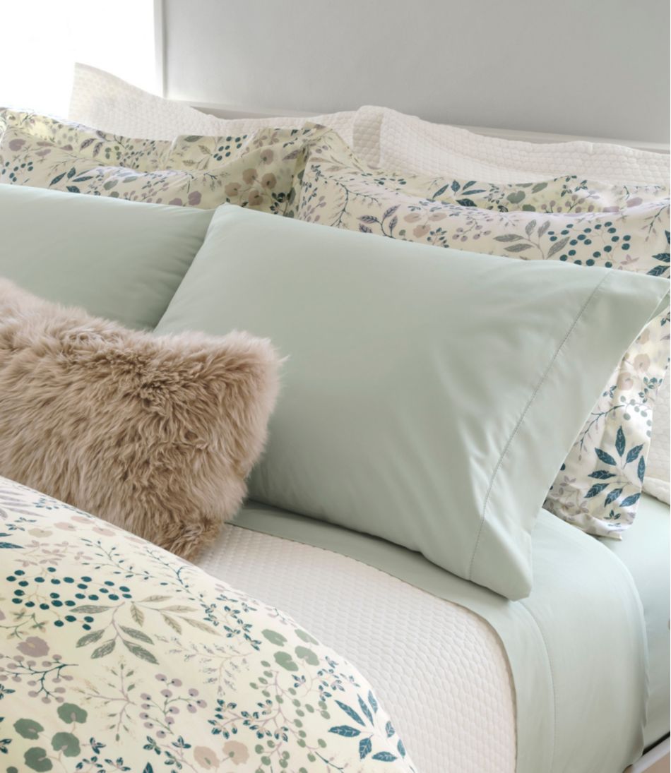L.L.Bean | 280-Thread-Count Pima Cotton Percale Sheet, Flat