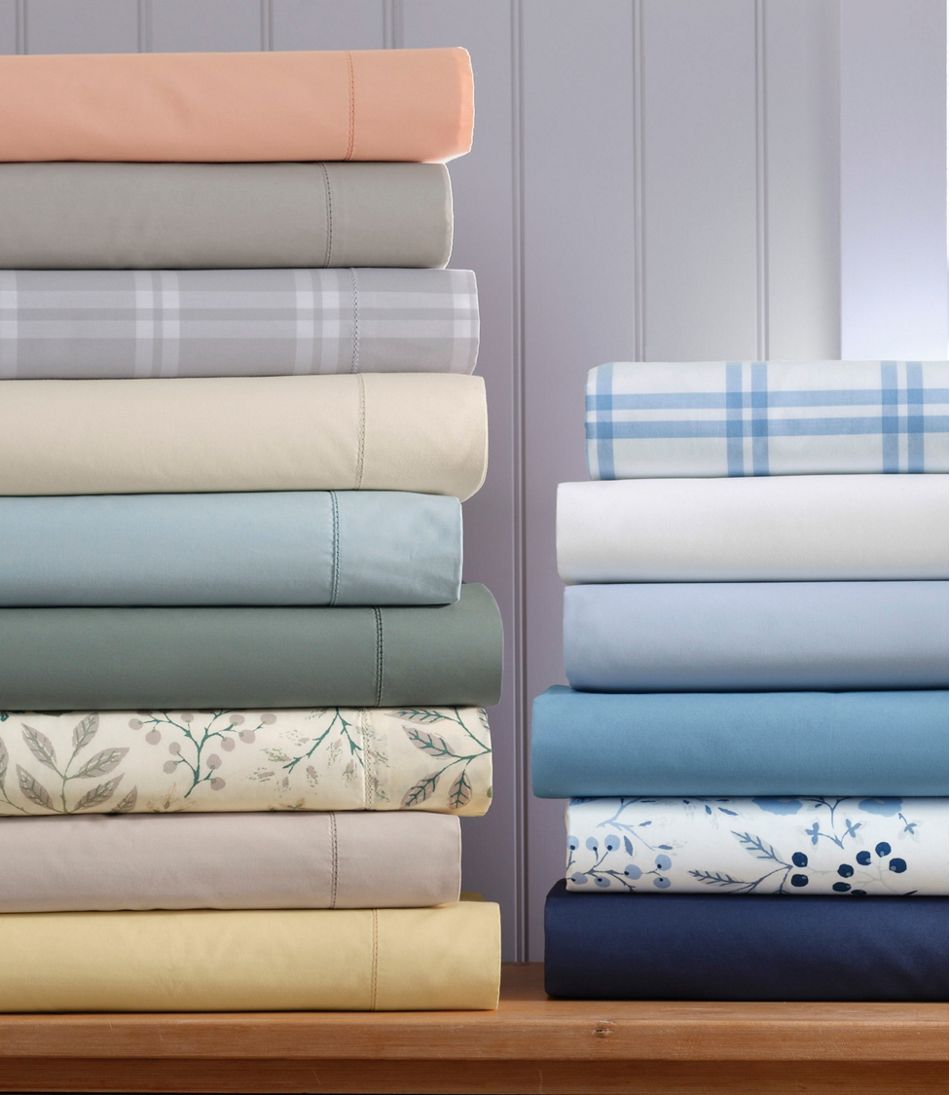 L.L.Bean | 280-Thread-Count Pima Cotton Percale Sheet Set, Print