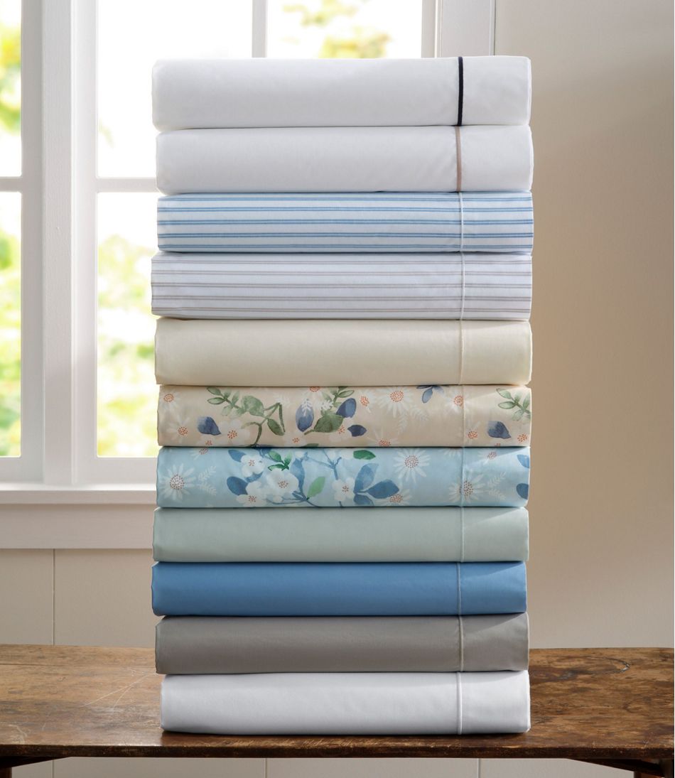 L.L.Bean | Premium Egyptian Percale Sheet Collection, Daisy