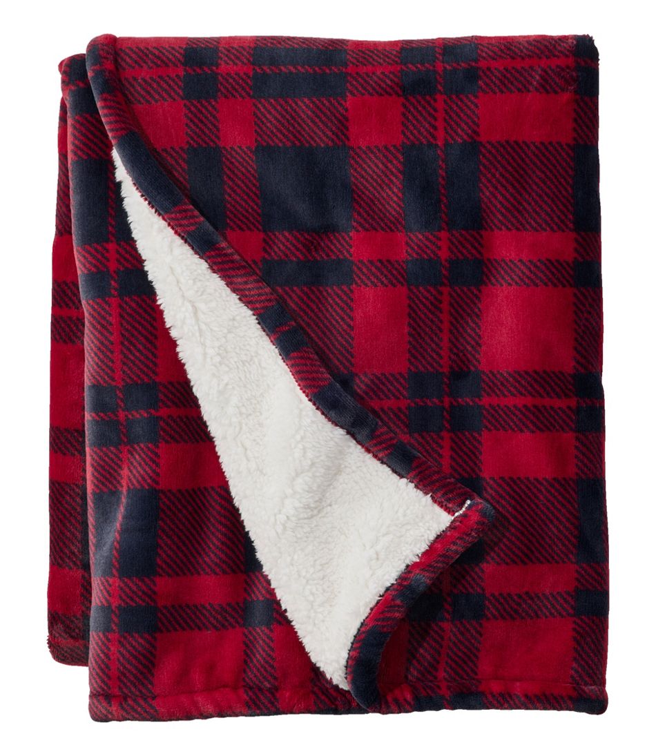 L.L.Bean | Wicked Plush Sherpa Throw, Plaid
