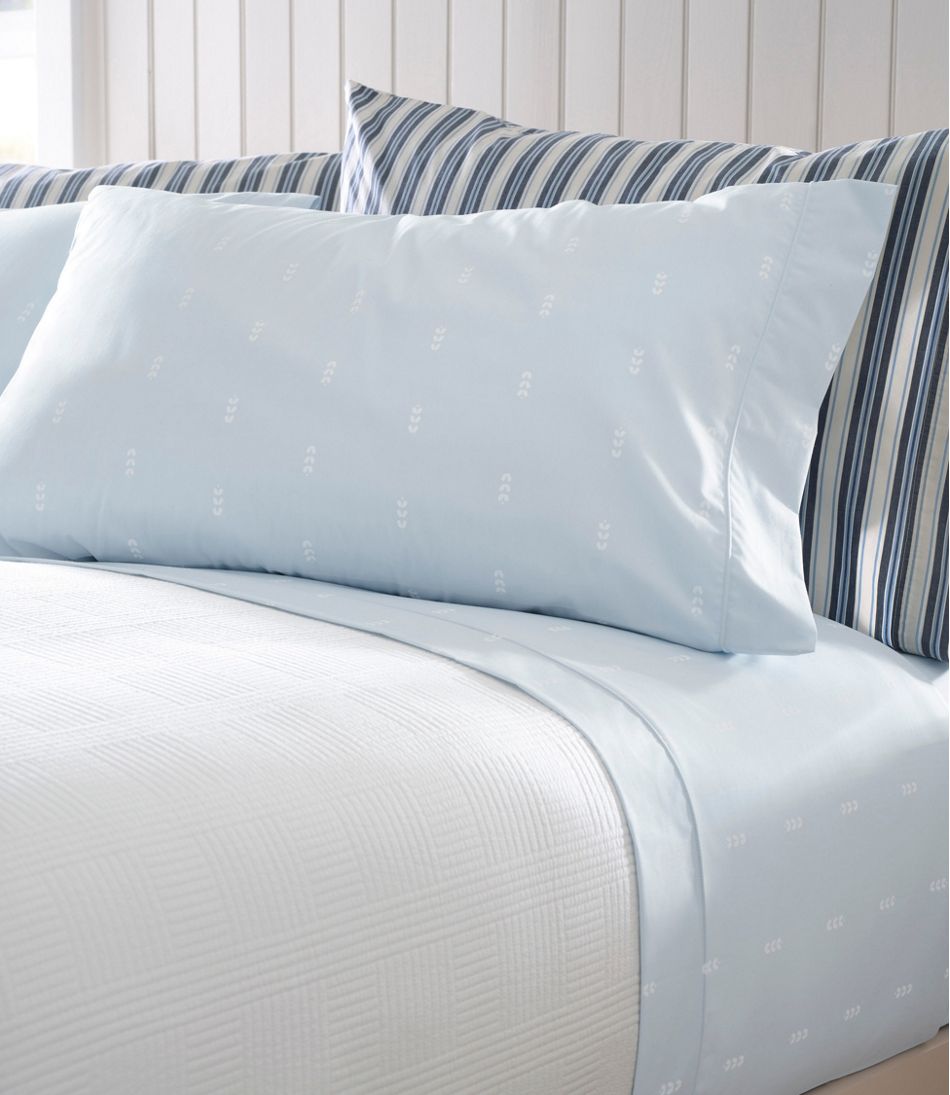 L.L.Bean | Sunwashed Percale Sheet Collection, Stripe