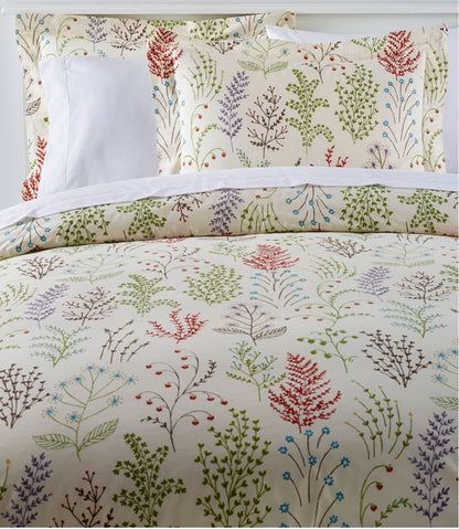 L.L.Bean | Botanical Floral Percale Comforter Cover Collection