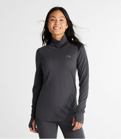 L.L.Bean | Women's Cresta Wool Ultralight 150 Turtleneck