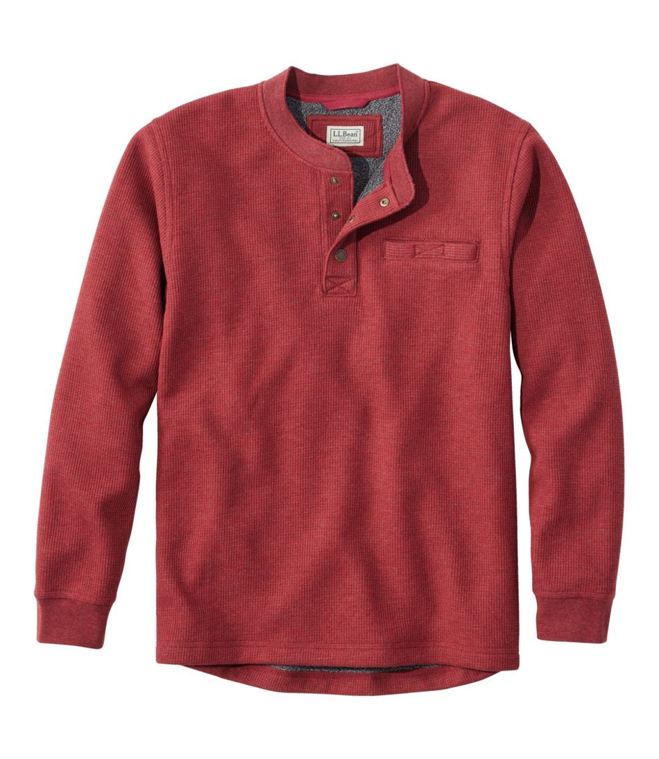 L.L.Bean | Men's Katahdin Iron Works® Bonded Waffle Fleece Henley