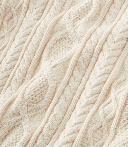 L.L.Bean | Men's Bean's Heritage Soft Cotton Fisherman Sweater, Button-Mock