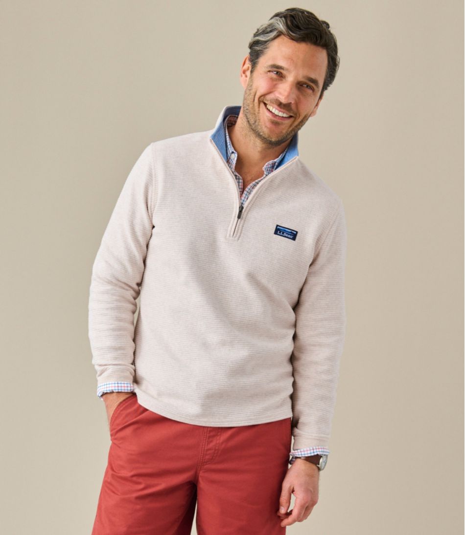 L.L.Bean | Men's Lakewashed Double-Knit Quarter-Zip Pullover