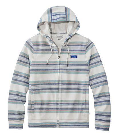 L.L.Bean | Men's Comfort Stretch Performance® Piqué, Full-Zip Hoodie, Stripe