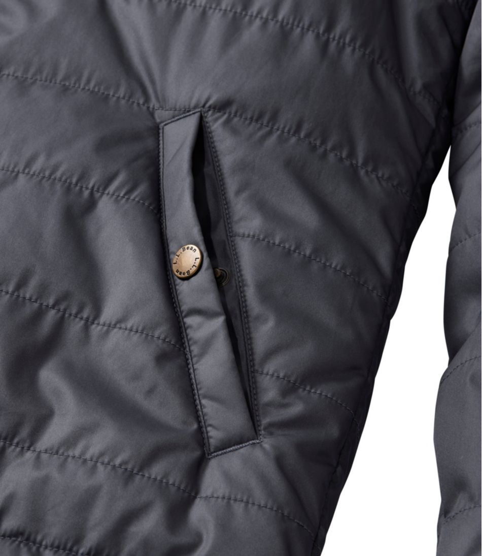 L.L.Bean | Men's Mountain Classic Puffer Hooded Jacket, Colorblock