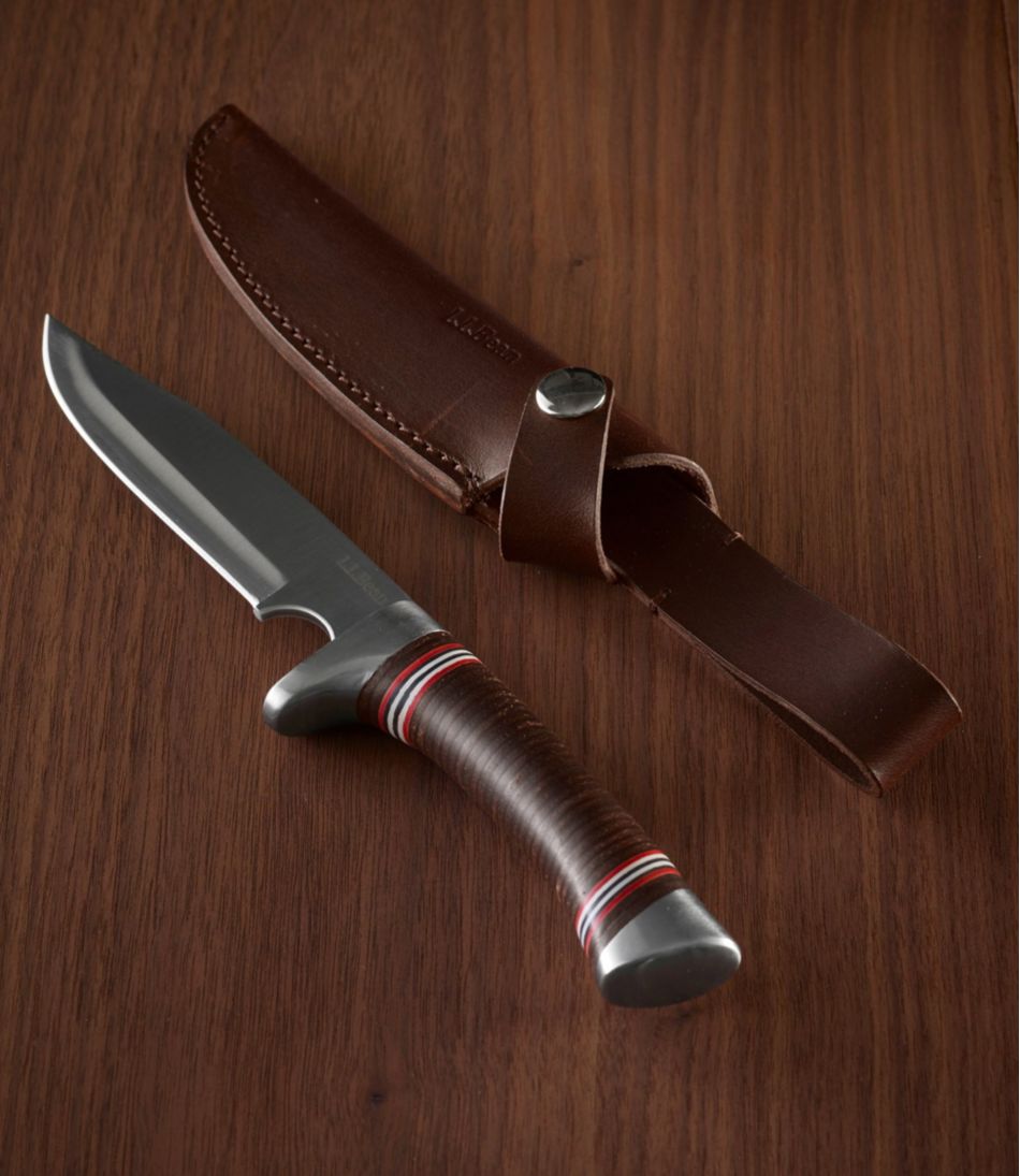 L.L.Bean | L.L.Bean Stacked Leather Hunting Knife