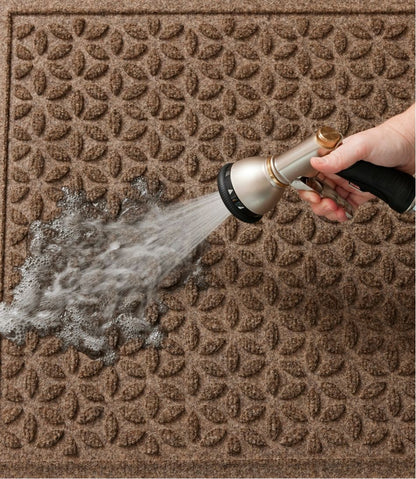 L.L.Bean | Heavyweight Recycled Waterhog Doormat, Blooming Circles