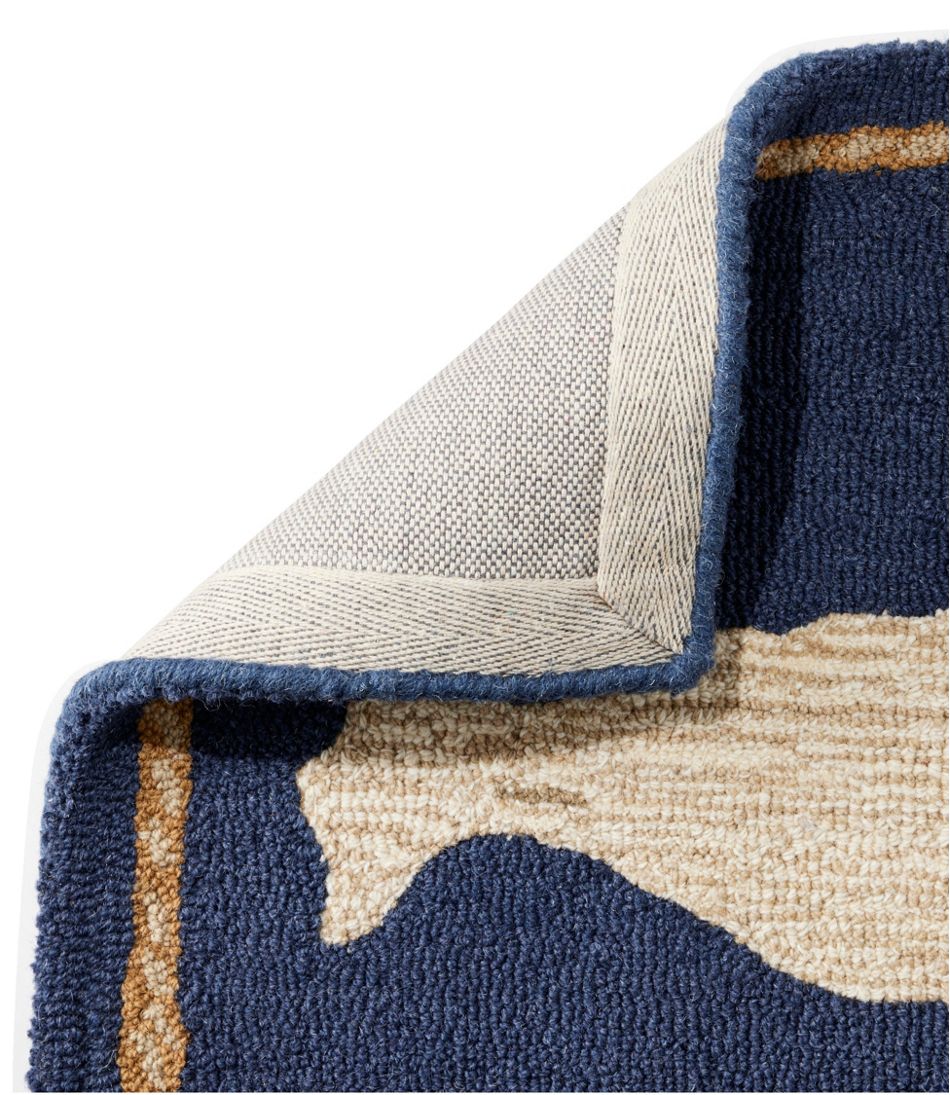 L.L.Bean | Wool Hooked Novelty Rug, Whale