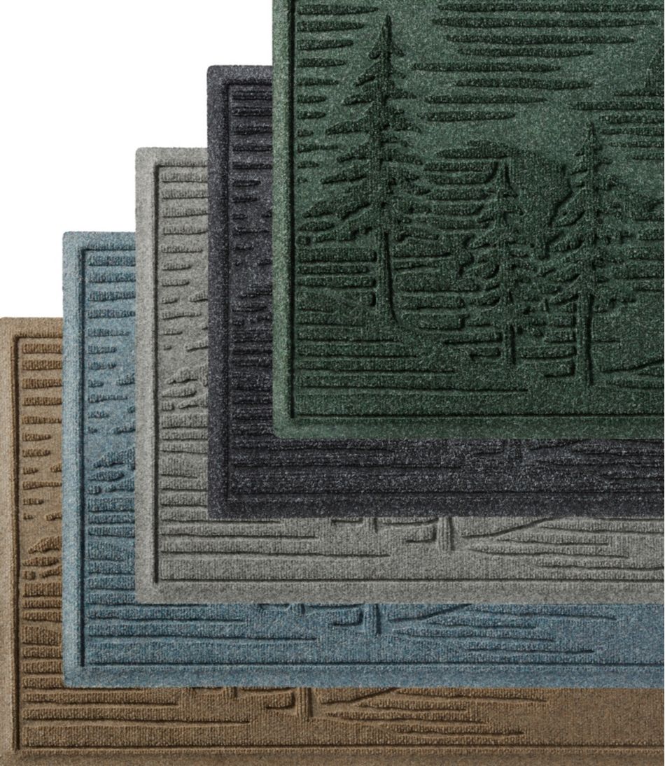 L.L.Bean | Everyspace Recycled Waterhog Wide Doormat, Pine Trees