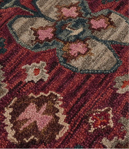 L.L.Bean | Double Border Wool Hooked Rug, Sienna Multi