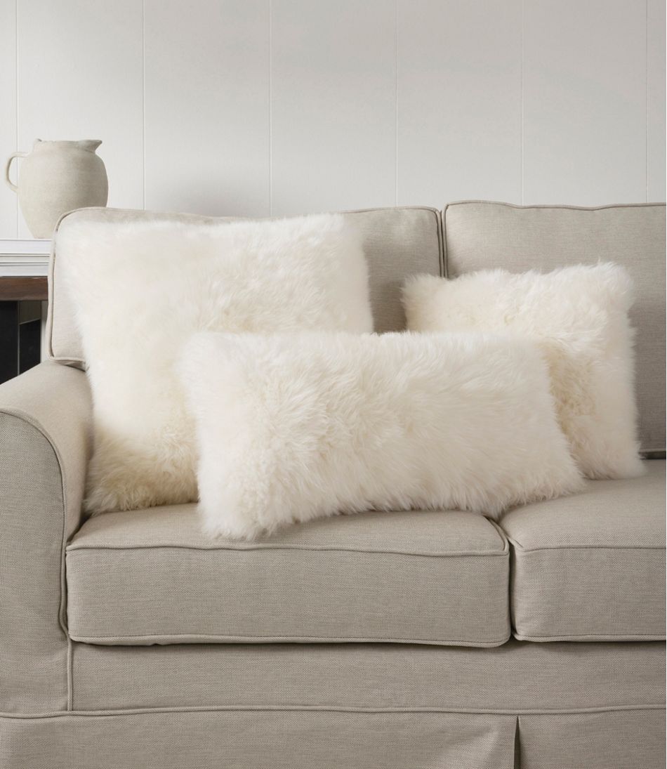 L.L.Bean | Sheepskin Throw Pillow, 20" x 20"